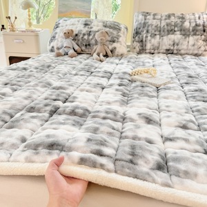 Sábanas de Felpa Coral, Sábana Plana Suave de Microfibra, Protector de Colchón, Juego de Ropa de Cama para Invierno - Product Image 1