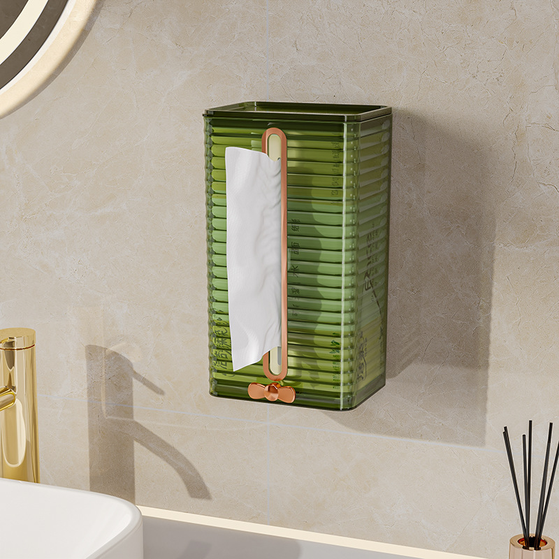 Wall-mounted tissue box [Transparent Green]