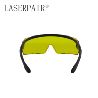 Lunettes de sécurité laser ultraviolets bleues CE EN207 79% de transmission 450nm avec protection oculaire efficace