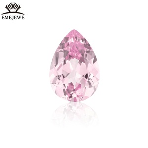 EMEJEWE OEM Zaffiro Rosa Sintetico Taglio a Pera <span class=keywords><strong>con</strong></span> Certificato AGL, Effetto Color Play/Fire per Forniture di Gioielli da Sposa - Product Image 2