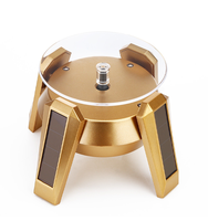 Technologie solaire créative avancée Table d'affichage de montre de plateau tournant à LED Porte-bijoux mobile avec conception de vaisseau spatial rotatif