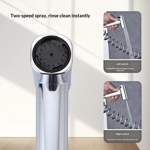 Pistolet pulvérisateur WC à une entrée et deux sorties, <span class=keywords><strong>mini</strong></span>-vanne d'angle, buse de chasse d'eau pressurisée pour toilettes domestiques - Product Image 6