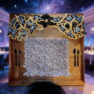 Guirlande de fleurs artificielles 6*10 pieds en rouleau pour décoration de mariage, de Noël et de fête, 100% réaliste - Best-seller - Product Image 3