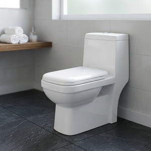WC moderne carré en céramique à deux pièces, cuvette de toilette EWC, toilette à poser au sol, commode de salle de bain, articles sanitaires - Product Image 5