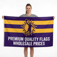 Drapeau de fanion personnalisé en polyester, impression par transfert thermique, imperméable et anti-plis