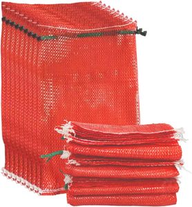 Huamaohengchun Paquete de 10 Bolsas de Malla Duraderas para Cebollas, 11"x18", Reutilizables, Material LDPE, 10LB, con Cordón, para Cebollas, Verduras y Cangrejos de Río - Product Image 1