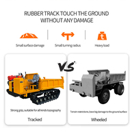 Neuer 3-Tonnen Selbstladender Gummiketten-Dumper 4x4 Minidumper Manuelle Schaltung Rechtslenker 3000kg Tragfähigkeit