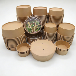 Tigela de Papel Kraft Biodegradável Personalizada para Sopa de Arroz Ramen Kingwin - Product Image 1