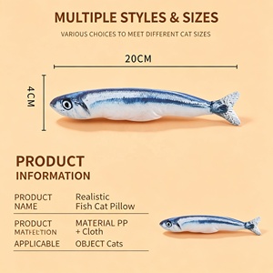 ของเล่นแมว PETTOY030 <span class=keywords><strong>ต</strong></span>ุ๊กตา<span class=keywords><strong>ปลา</strong></span>ทำจากยางลาเท็กซ์เนื้อนุ่ม พร้อมแคทนิป ทนทานต่อการกัด เหมาะสำหรับความบันเทิงใน<span class=keywords><strong>ต</strong></span>ัวเอง - Product Image 4