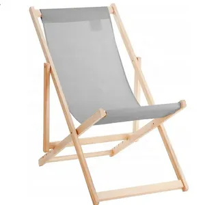 Высококачественное складное пляжное кресло с тканевой и деревянной рамой по индивидуальному заказу, оптовая продажа