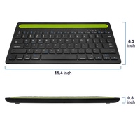 Keyboard Nirkabel Mini dan Mouse Combo, Keyboard Mouse BT Isi Ulang untuk iPad, Ponsel, Tablet, Laptop