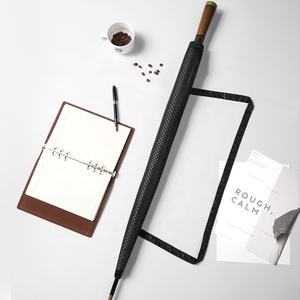 Parapluie en bois <span class=keywords><strong>haut</strong></span> <span class=keywords><strong>de</strong></span> <span class=keywords><strong>gamme</strong></span> à 16 baleines, style rétro, manche long, simple, coupe-vent, pour hommes d'affaires - Product Image 2