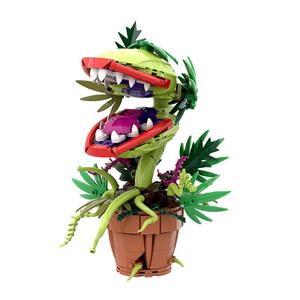 322 Piezas MOC Bloques de Construcción Serie Películas de Terror - Figuras de Terror de Personajes Comiendo Flores en Macetas, Regalo Ideal para Fiestas - Product Image 4