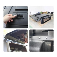 Couverture de benne enroulable rétractable en alliage d'aluminium étanche pour pick-up à toit haut, verrouillable, compatible ISUZU