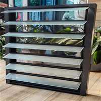 Louvre d'évent UPVC de taille personnalisée avec écran anti-insectes, enduit de poudre, résistance au vent dans les zones côtières