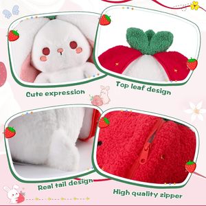 Peluche en stock, jouet en peluche doux, animal en peluche mignon, dessin animé, cadeau pour enfants, poupées en peluche, cadeau d'anniversaire, lapin carotte double face - Product Image 3
