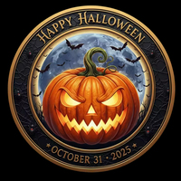 Pièces de monnaie commémoratives personnalisées en gros à motif citrouille d'Halloween, pièces de monnaie pour la collection, idéales pour le jeu de « Trick or Treat »