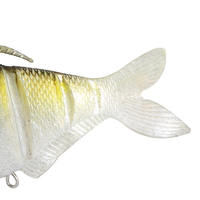 Leurre de pêche en plastique souple artificiel, design de queue de poisson en fibre réaliste, 24 cm, 202 g, appât coulissant