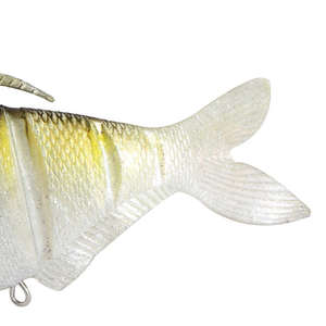 Leurre de pêche en plastique souple artificiel, design de queue de poisson en fibre réaliste, 24 cm, 202 g, appât coulissant - Product Image 5