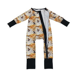 Mono de Manga Corta con Botones para Bebés Niñas, Diseño de Pato Caza Verde, Listo para Enviar, Venta al por Mayor - Product Image 2