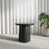 Table basse moderne en gros, meubles de salon, table à manger ronde avec colonne, bois TT-S124B