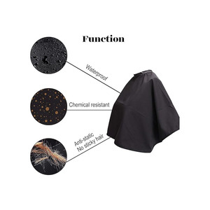Professionale personalizzato Logo breve tintura impermeabile salone di bellezza barbiere parrucchiere trucco in poliestere mantella per <span class=keywords><strong>Unisex</strong></span> - Product Image 4
