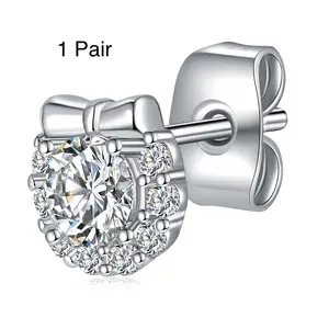 Best-Selling Fashion Jewelry Earrings Cute Brass Inlay Zircon Wreath Earrings