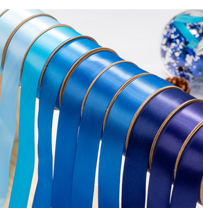 Cinta de Raso de Poliéster de Color Sólido Azul de 2CM*100Y, Rollo de Cinta de Satén de 1 Pulgada de Ancho, para Envolver Regalos y Lazos - Product Image 2