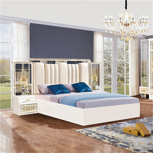 ชุดเฟอร์นิเจอร์ห้องนอนขนาดคิงไซส์ทำจากไม้บ้านเตียงโรงแรมควีนไซส์หรูหราทันสมัย - Product Image 1