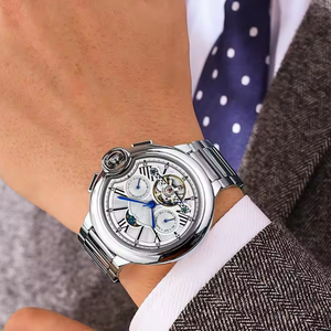 Hot Sale Business <b>Watch</b> Luxury Hollow Tourbillon Automatic Mechanical <b>Watches</b> Waterproof Luminous Stainless Steel <b>Watch</b> for Men - Product Image 6