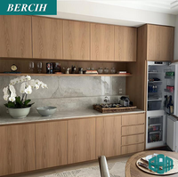 Mueble de Cocina Modular de Madera Moderna Personalizado, Gabinete de Cocina Simple para el Hogar, Gabinete de Tablero de Bloques