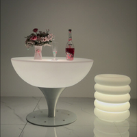 Table de bar lumineuse portable et étanche à LED, table de cocktail lumineuse, table de fête pour mariage, hôtel