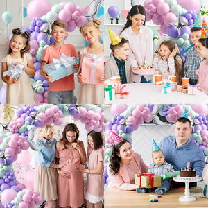 Rosa viola palloncino ghirlanda kit forniture per feste idee ragazze sirena tema decorazione di compleanno per sirenetta idee per feste - Product Image 3