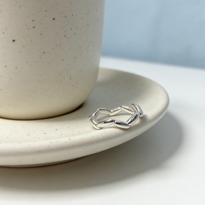 Anillo de Plata de Ley S925 con Diseño de Grano de Arroz para Mujer, Anillo Abierto para Uso Diario, Joyería Fina, Color Plateado - Product Image 2