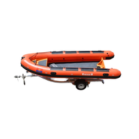 Vente directe d'usine bonne qualité 480cm Sport RIB bateaux gonflables Orca Hypalon aluminium V profond pour fibre de verre croisière pêche