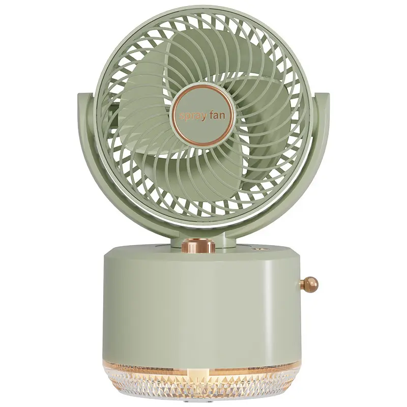 Su spreyi ile en yeni Usb masaüstü taşınabilir küçük salınan fanlar hava nemlendirme spreyli Fan