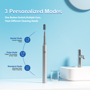 <b>Electric</b> <b>Toothbrush</b> Sonic Rechargeable IPX7 Waterproof Silver 8 Brush Heads Type C Charging 50 Days <b>Battery</b> Life - Product Image 1