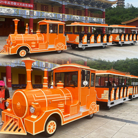 Mini tren turístico sin rieles eléctrico de 42 asientos para turismo urbano a la venta