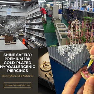 ZUOLA Nouveaux designs personnalisés Boucles d'oreilles clous en titane pour cartilage, motif cœur, plaqué or 18 carats, zircon, bijoux hélix, piercing d'<span class=keywords><strong>oreille</strong></span>, vente en gros - Product Image 6