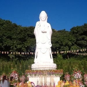 รูปปั้นพระพุทธรูปหินอ่อนสีขาวรูปพระแ<span class=keywords><strong>ม</strong></span>่มารี - Product Image 4