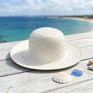 Nouveau style d'été Chapeau canotier à calotte plate en paille de blé naturelle, couleur naturelle, vente en gros - Product Image 1