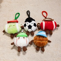 Porte-clés en peluche de taille et poids officiels fabriqués par un fabricant professionnel, porte-clés de football en peluche, porte-clés sportif personnalisé