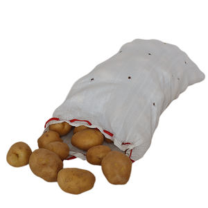 Sacs tissés perforés blancs pour pommes de terre, oignons et légumes - Product Image 4