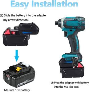 디월트/밀워키 <span class=keywords><strong>18v</strong></span> M18S 배터리 호환 DM18M 배터리 어댑터, 마키타 <span class=keywords><strong>18v</strong></span> 무선 전동 공구로 변환, USB 포함 - Product Image 3