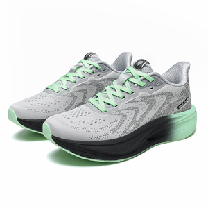 Zapatillas de Running Modernas con Entresuela de Espuma Gruesa Acolchada, Tejido Ventilado con Patrón Ondulado y Detalles en <span class=keywords><strong>Verde</strong></span> Menta para Entrenamiento en Carretera - Product Image 1