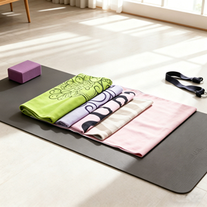 Anti-Slip Silicone Bottom <b>Towel</b>, <b>Sweat</b> Absorbent Custom Printed Yoga Mat <b>Towel</b> - Product Image 1