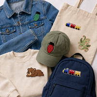 En gros, Badges et appliques thermocollantes personnalisés brodés et à paillettes, motifs animaux mignons, floraux, trains, guitares, pour vêtements, sacs et chapeaux