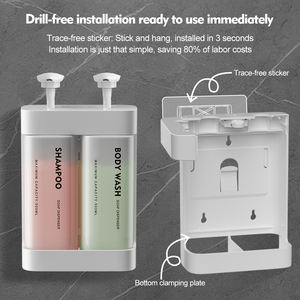 Dispensador de Jabón de Espuma al por Mayor de Fábrica, Material ABS, Botella Manual para Lavado de Manos, Montado <span class=keywords><strong>en</strong></span> la Pared, Contenedor de Champú y Loción para Baño - Product Image 5