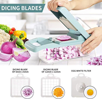 Beste Verkoop Multifunctionele 15 In 1 Fruit Groente Uiensnijder Spotter Spiralisator Shredder Hand Raspen Groente Chopper Cutter