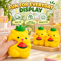 En gros, Jouet Squishy en PU à remontée lente, Ours Ananas et Pastèque Mignonne, Doux à câliner, Anti-stress